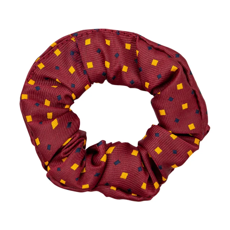 Supreme Products Show Scrunchie - Burgundy/Gold Diamonds 