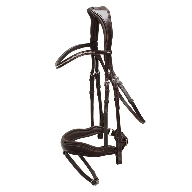 Schockemohle Stanford Anatomic Bridle - Espresso/Silver