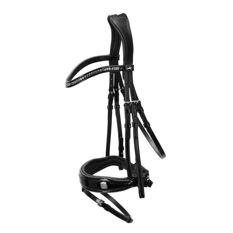 Schockemohle Stanford Glam Bridle - Black/Patent/Silver