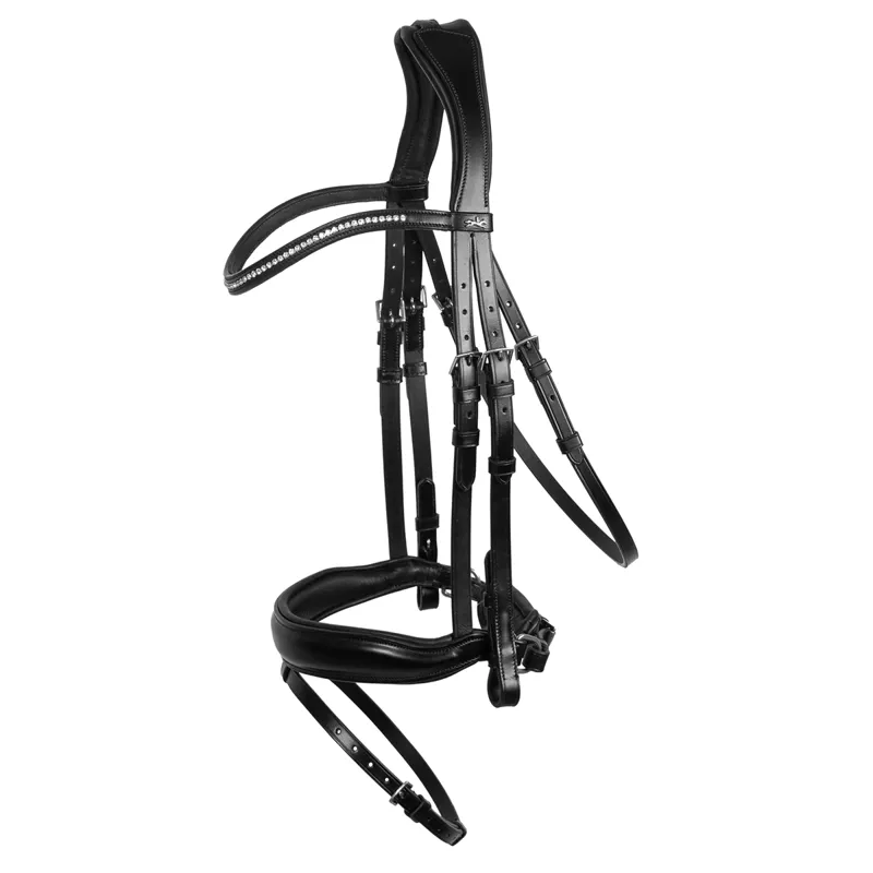 Schockemohle Stanford Wide Anatomic Bridle - Black/Silver