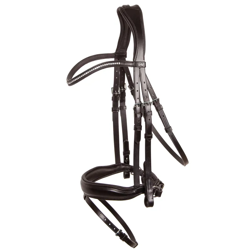 Schockemohle Stanford Wide Anatomic Bridle - Espresso/Silver