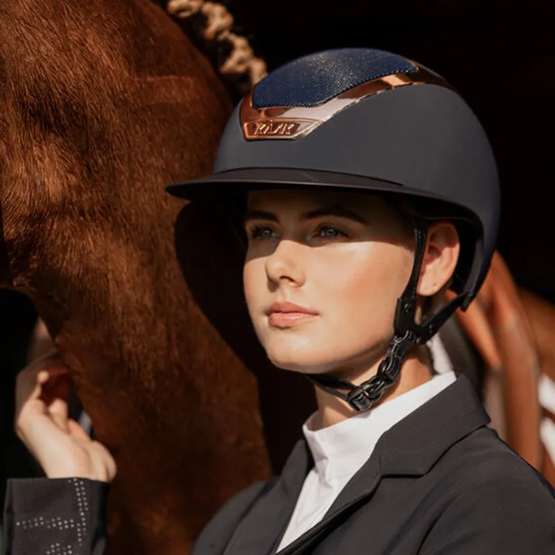 Kask Star Lady Chrome Riding Hat - Navy/Everyrose-2