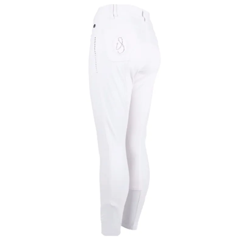 Imperial Riding Starlight Kids Breeches - White/Pink Crystals