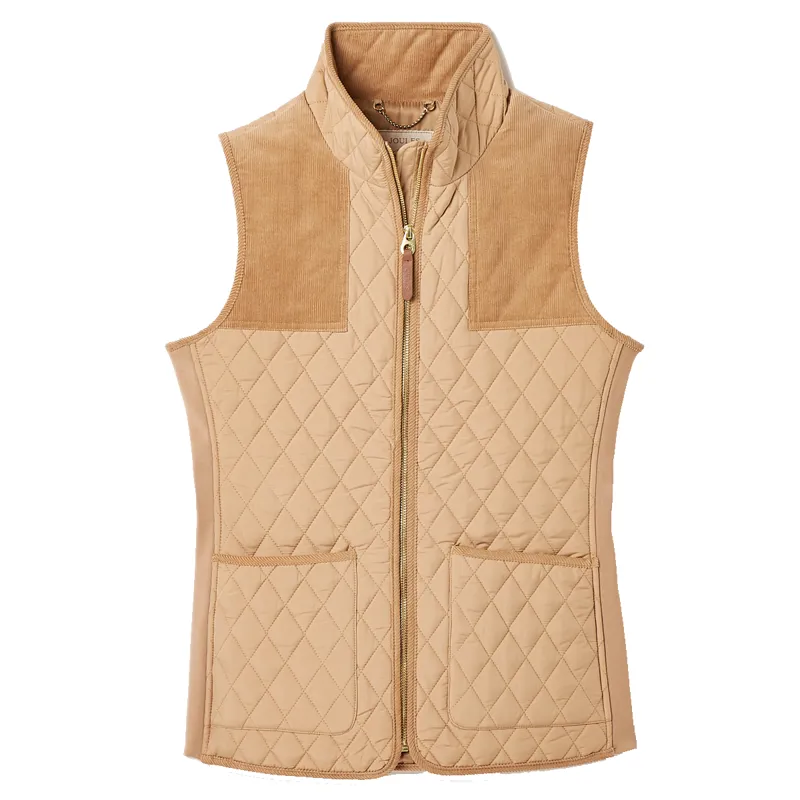 Joules Stately Ladies Showerproof Diamond Quilted Gilet - Beige