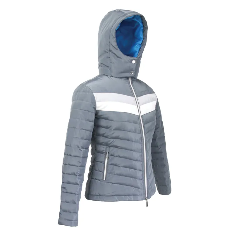 Coldstream Stichill Quilted Coat - Grey/White/Blue-1