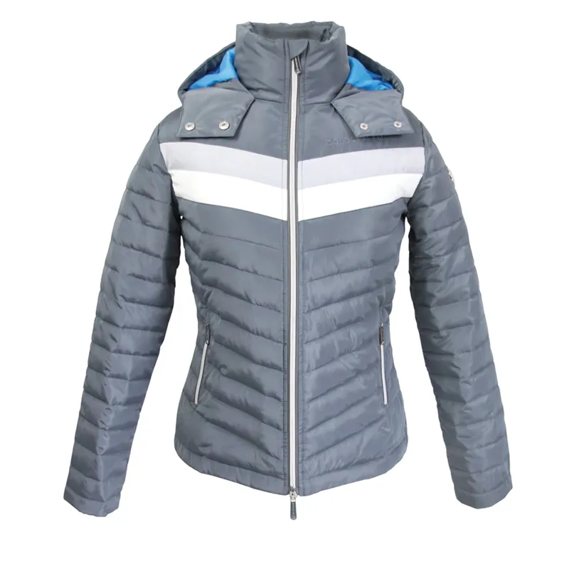 Coldstream Stichill Quilted Coat - Grey/White/Blue