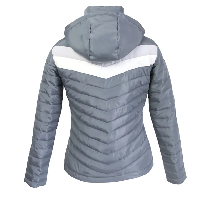 Coldstream Stichill Quilted Coat - Grey/White/Blue-2