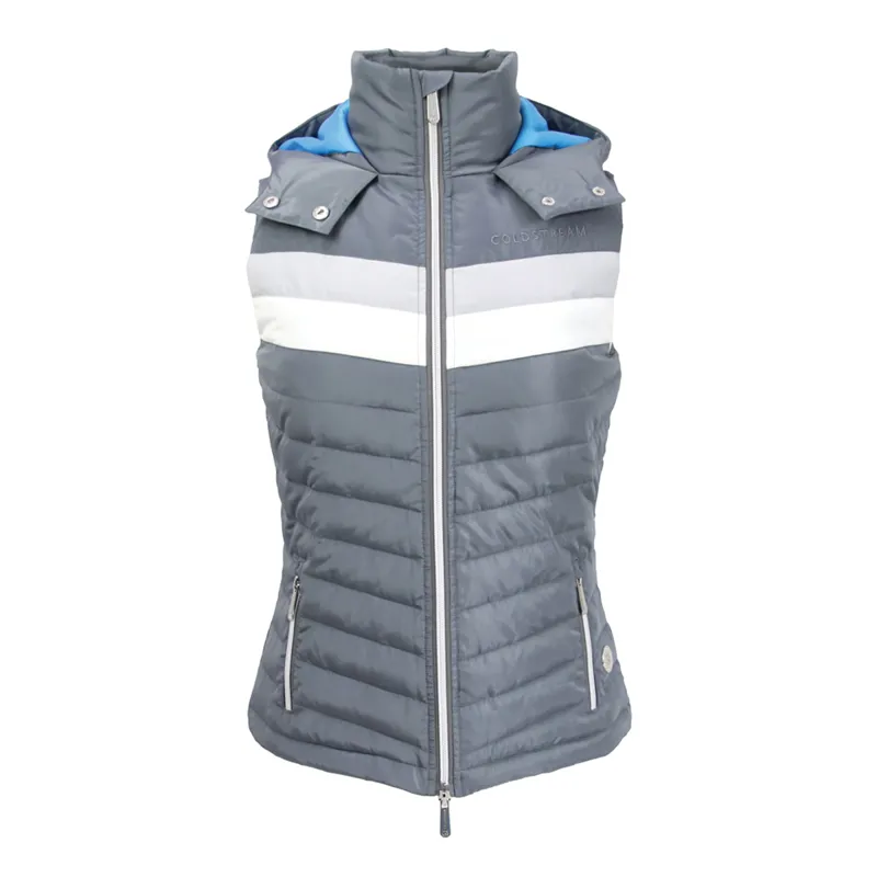 Coldstream Stichill Quilted Gilet - Grey/White/Blue