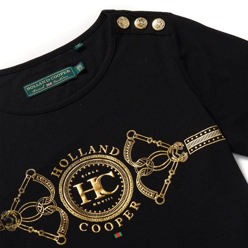 Holland Cooper Bespoke Stirrup Tee - Black-5