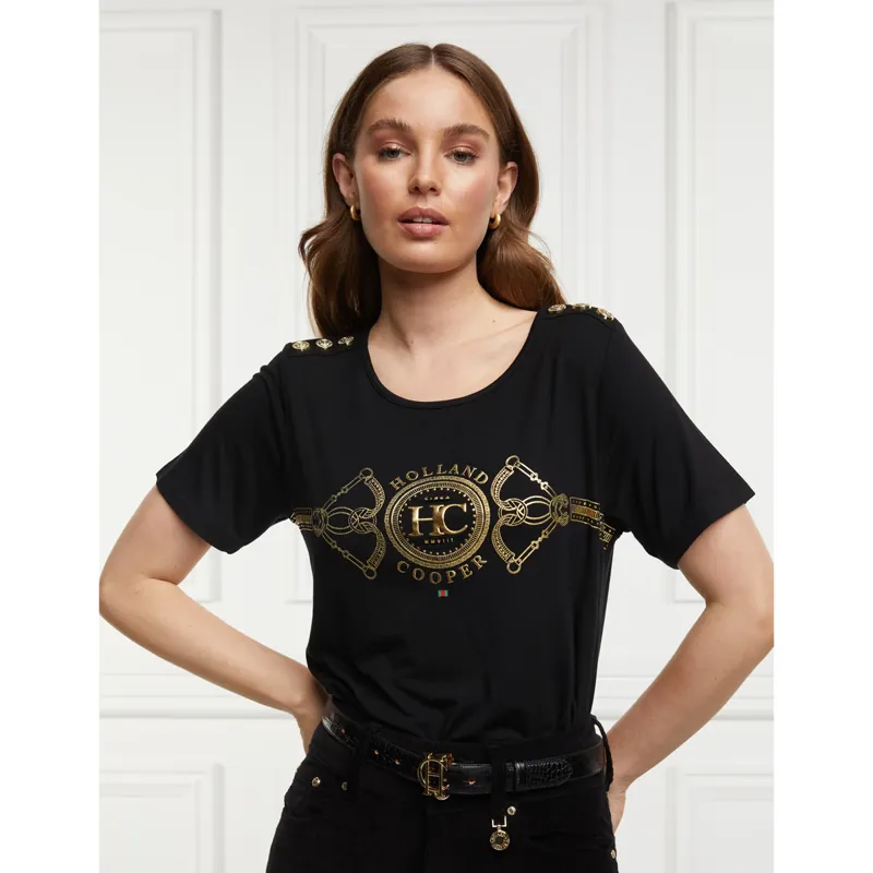 Holland Cooper Bespoke Stirrup Tee - Black