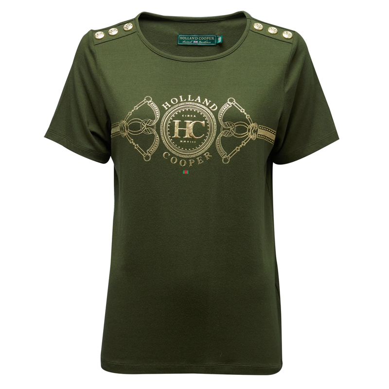 Holland Cooper Bespoke Stirrup Tee - Khaki-3