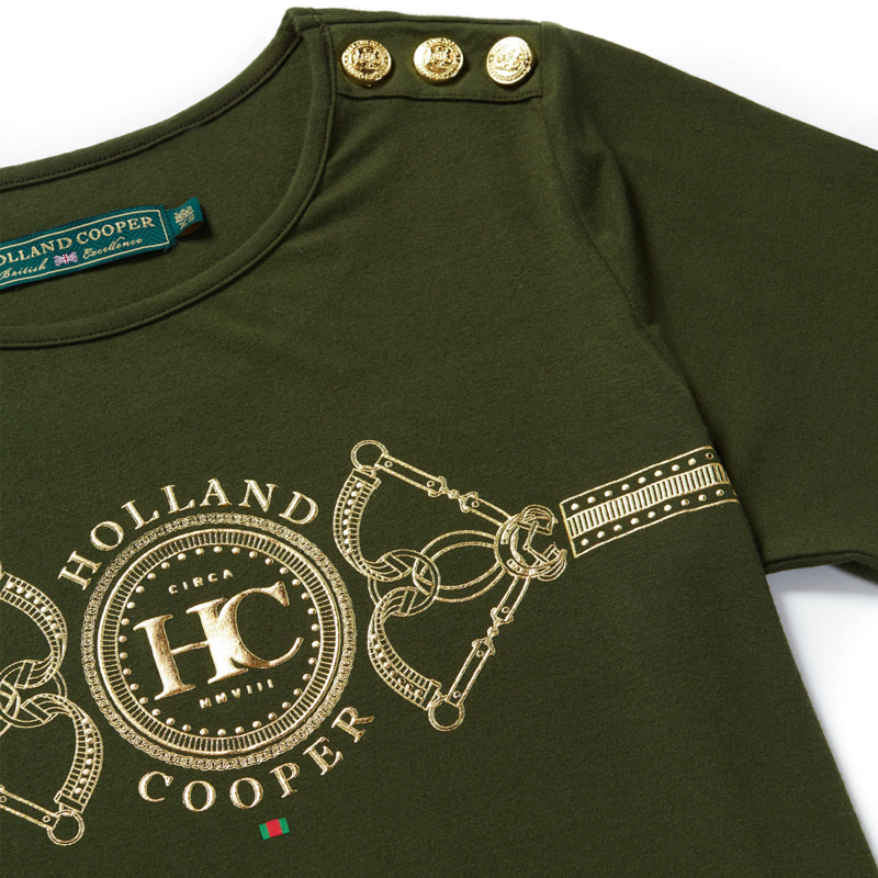 Holland Cooper Bespoke Stirrup Tee - Khaki-4