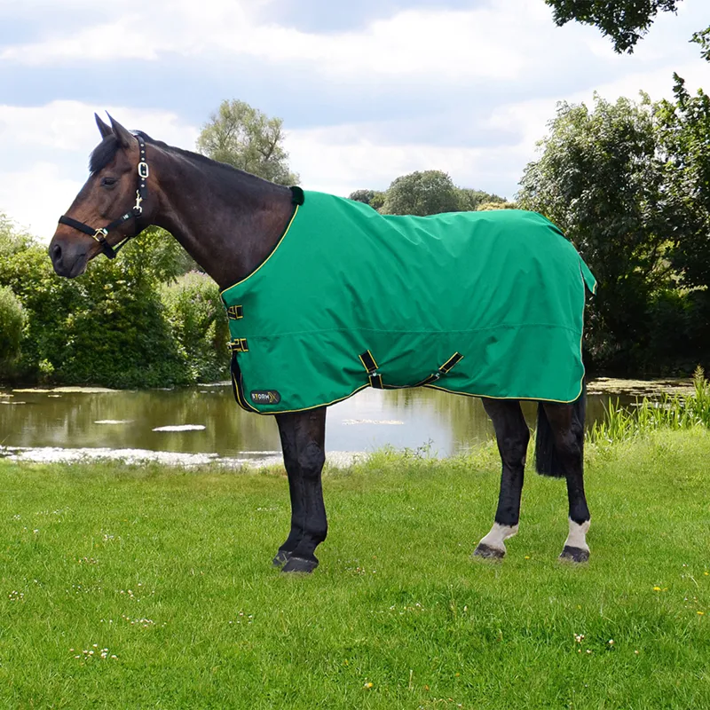 Hy StormX Original 0g Turnout Rug - Green/Dark Green/Yellow