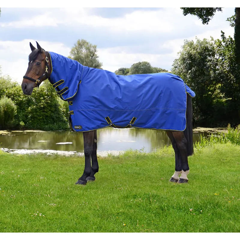 Hy StormX Original 100g Combi Turnout Rug - Royal Blue/Navy/Yellow