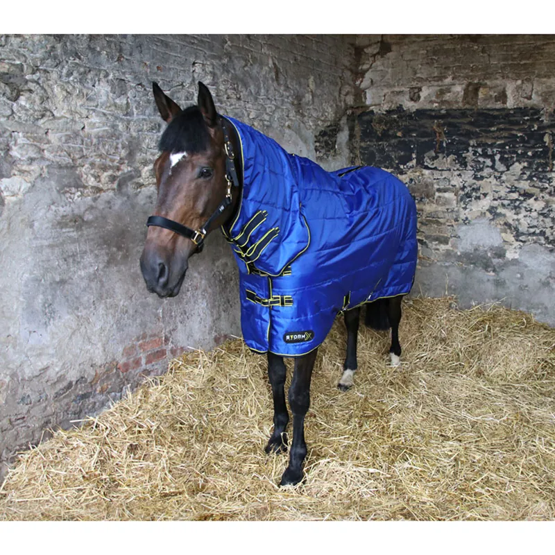 Hy StormX Original 100g Combi Stable Rug - Royal Blue/Navy/Yellow