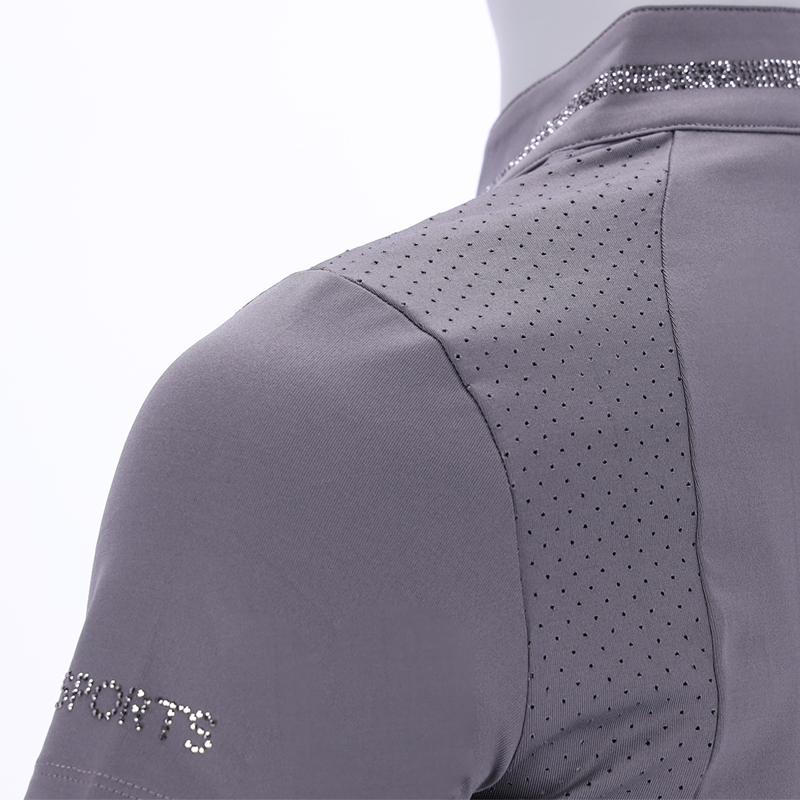 Schockemohle Summer Page Style Ladies Functional Shirt - Slate Grey-4