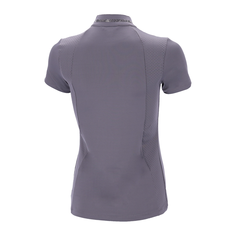 Schockemohle Summer Page Style Ladies Functional Shirt - Slate Grey-1