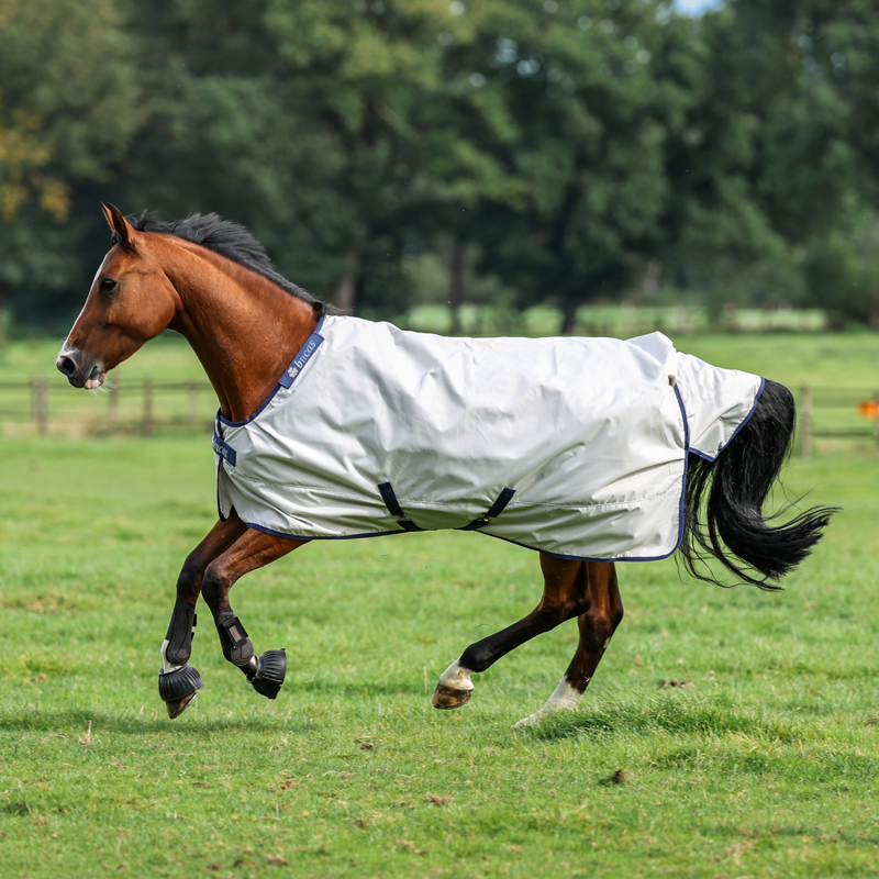 Bucas Sun Shower Lightweight Turnout Rug - Silver-1