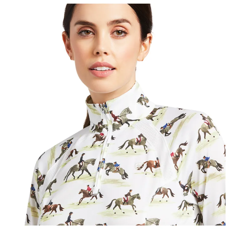 Ariat Womens Sunstopper 2.0 Base Layer - Good Show Print-1