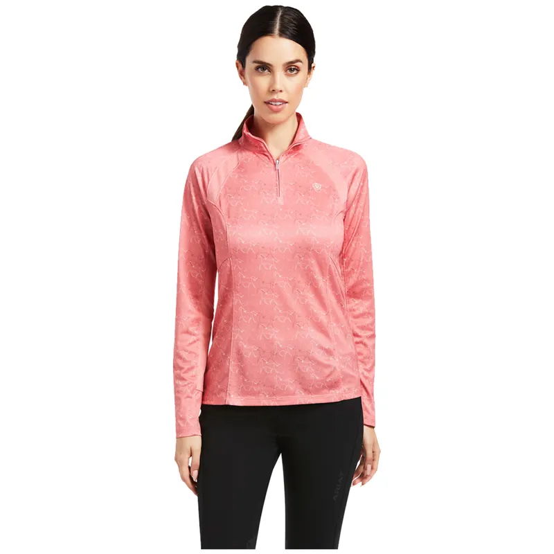 Ariat Womens Sunstopper 2.0 Base Layer - Trot Line Print