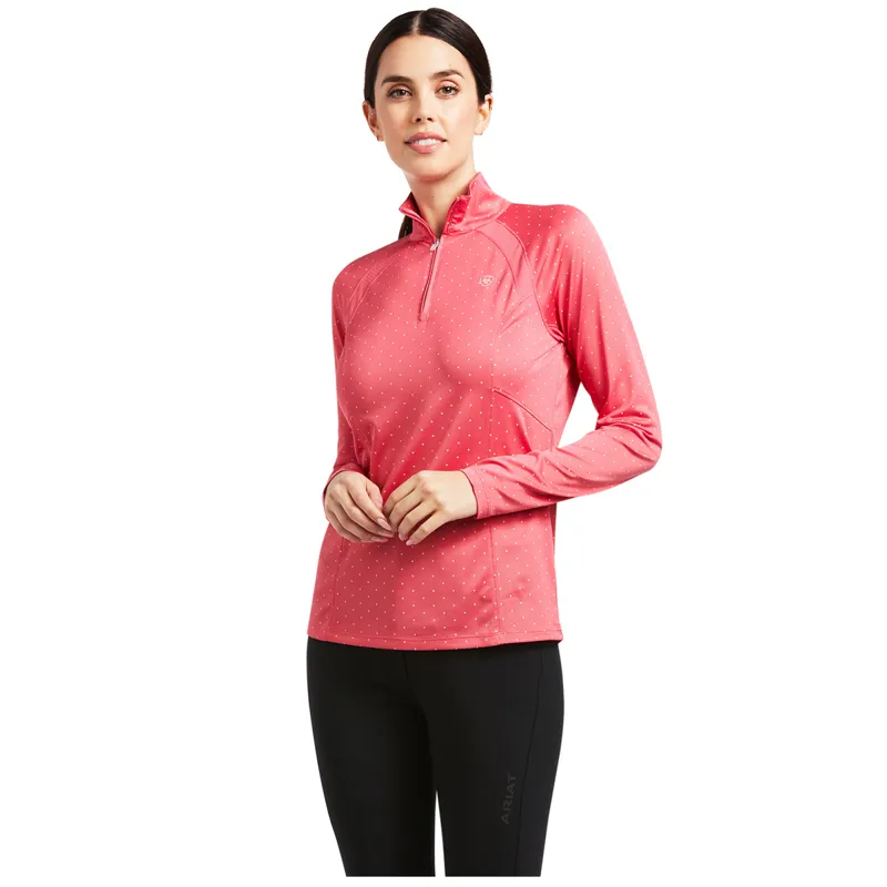 Ariat Women's Sunstopper 2.0 Base Layer - Party Punch Dot