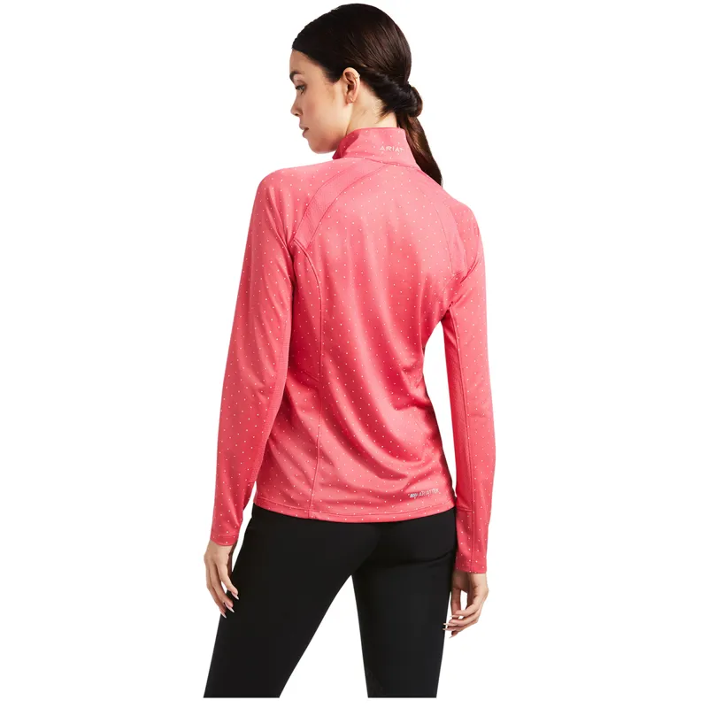 Ariat Women's Sunstopper 2.0 Base Layer - Party Punch Dot-1