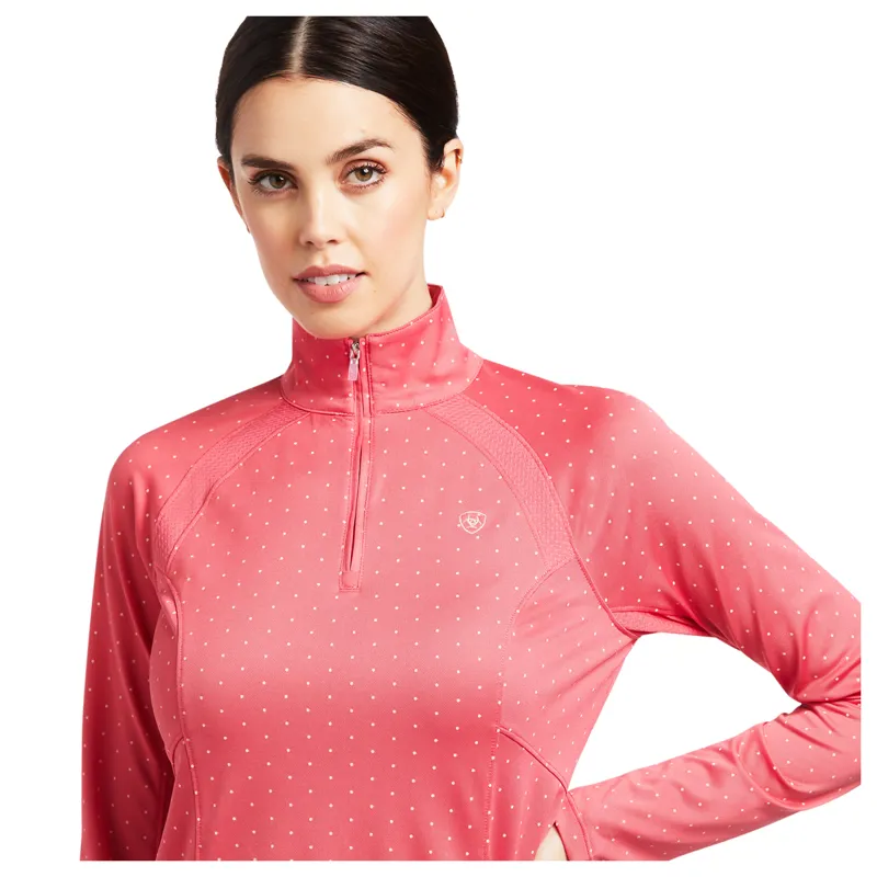 Ariat Women's Sunstopper 2.0 Base Layer - Party Punch Dot-2