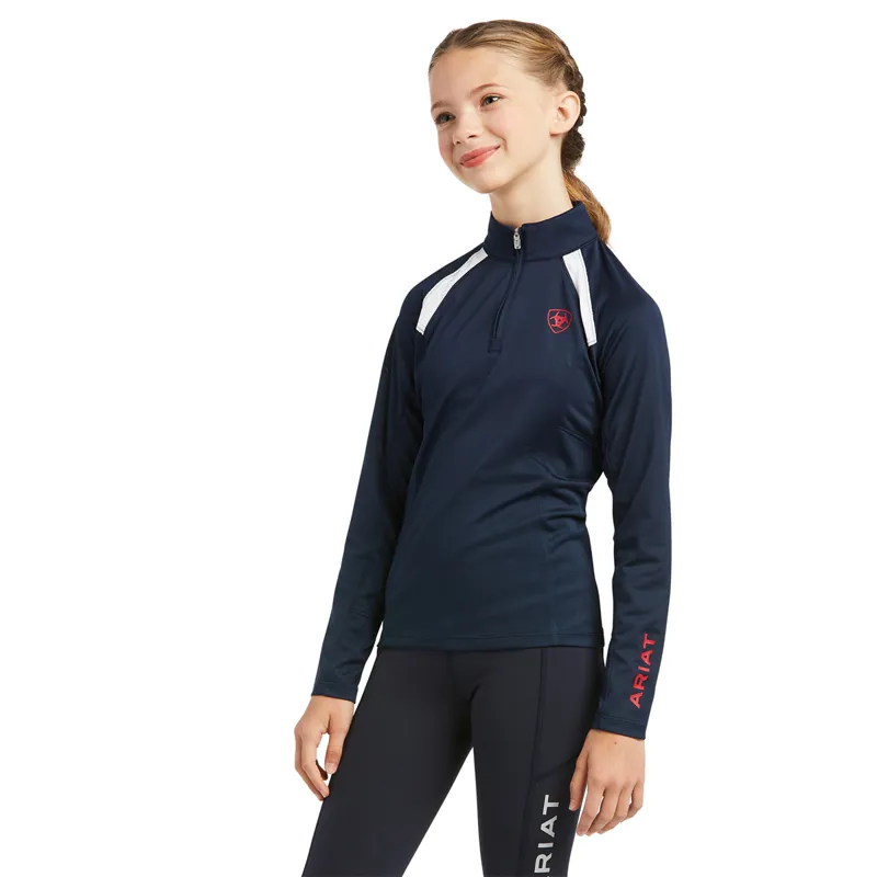 Ariat Youth Sunstopper 2.0 1/4 Zip Baselayer - Team