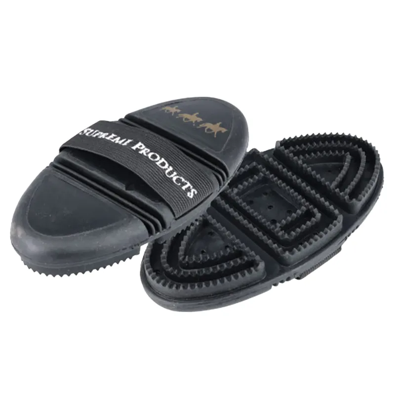 Supreme Products Pro Groom Bend Curry Comb - Black/Gold