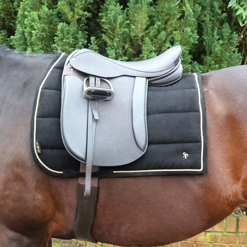 Supreme Products Royal Occasion Suede Saddlepad - Black/Gold