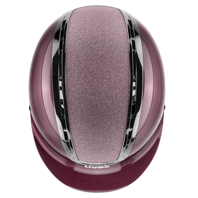 Uvex Suxxeed Blaze Riding Hat - Burgundy Shiny-1