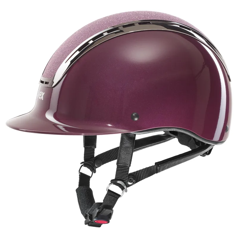 Uvex Suxxeed Blaze Riding Hat - Burgundy Shiny