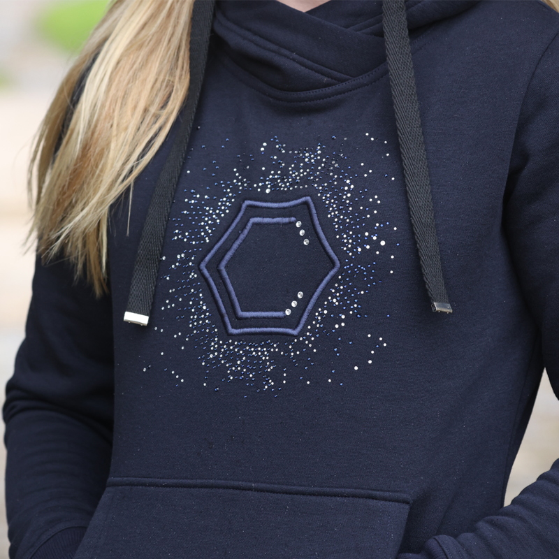 Coldstream Swanlaws Diamante Hoodie - Navy-4