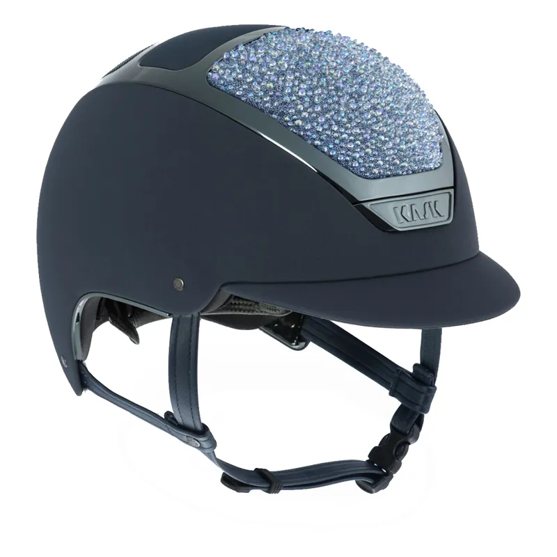 Kask Dogma Chrome Light Swarovski Galuchat Riding Hat - Navy-1