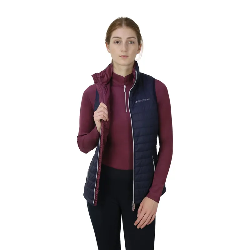 Hy Equestrian Synergy Padded Gilet - Navy/Fig-1