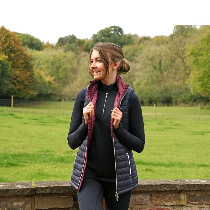 Hy Equestrian Synergy Padded Gilet - Navy/Fig-3