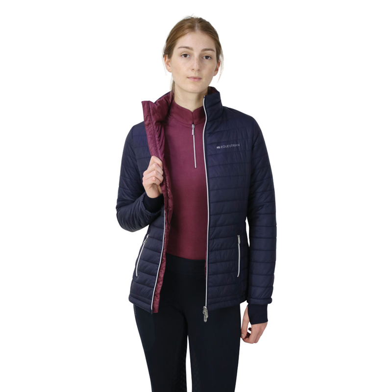 Hy Equestrian Synergy Padded Jacket - Navy/Fig-1