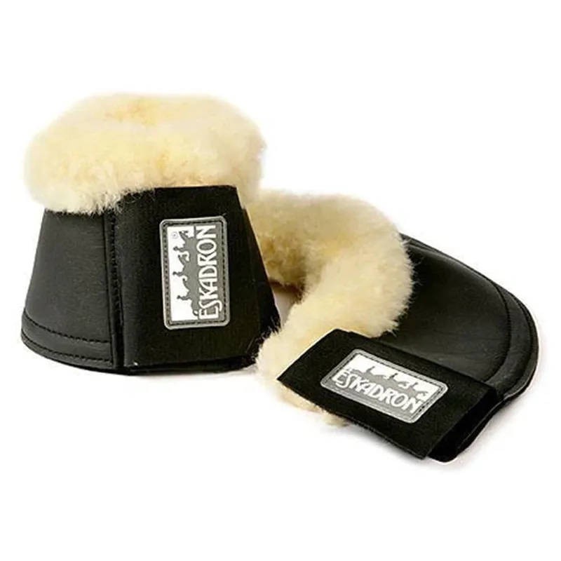 Eskadron Synthetic Leather Bell Boots with Sheepskin - Black