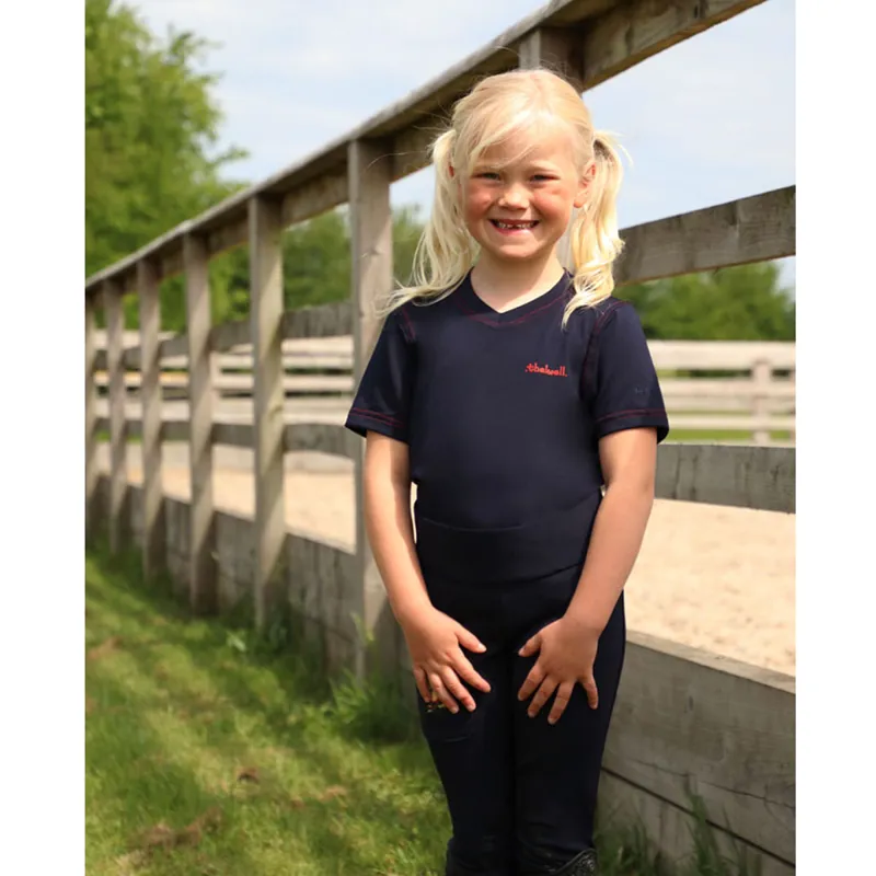 Hy Equestrian Thelwell Collection Children's T-Shirt - Navy/Red