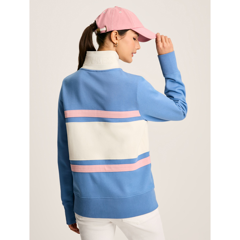 Joules Tadley Ladies 1/4 Zip Sweatshirt - Blue-3