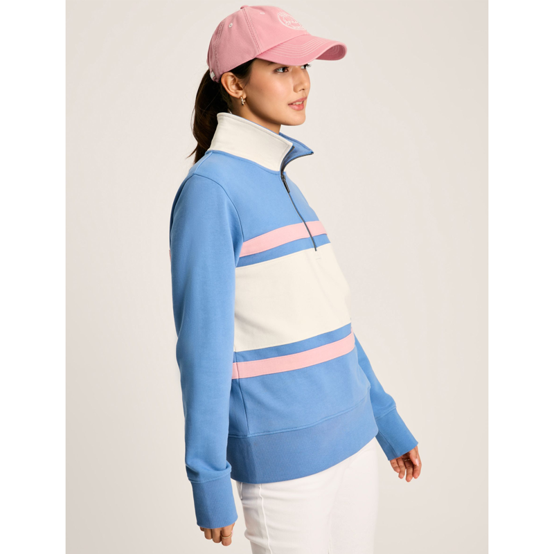 Joules Tadley Ladies 1/4 Zip Sweatshirt - Blue-2