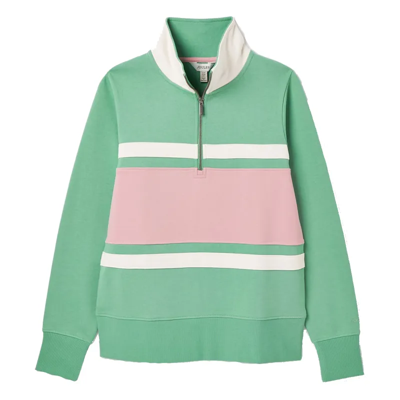 Joules Tadley Ladies 1/4 Zip Sweatshirt - Green