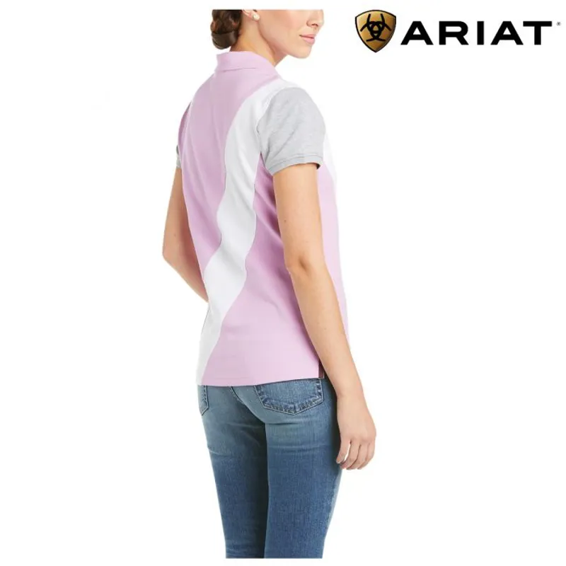 Ariat Womens Taryn SS Polo - Violet Tulle-1