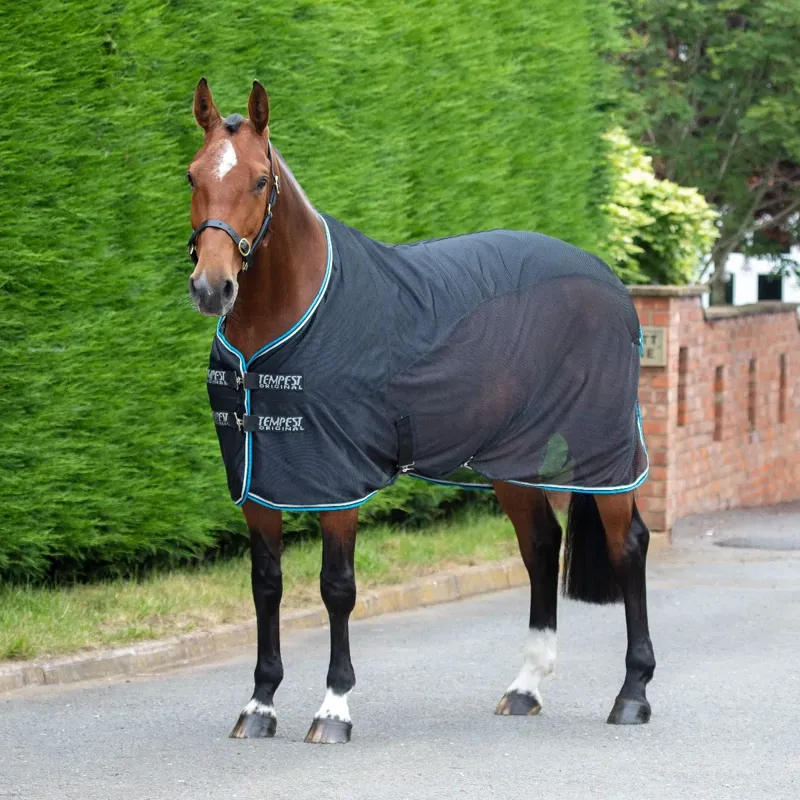Shires Tempest Original Fleece/Mesh Cooler Rug - Black 
