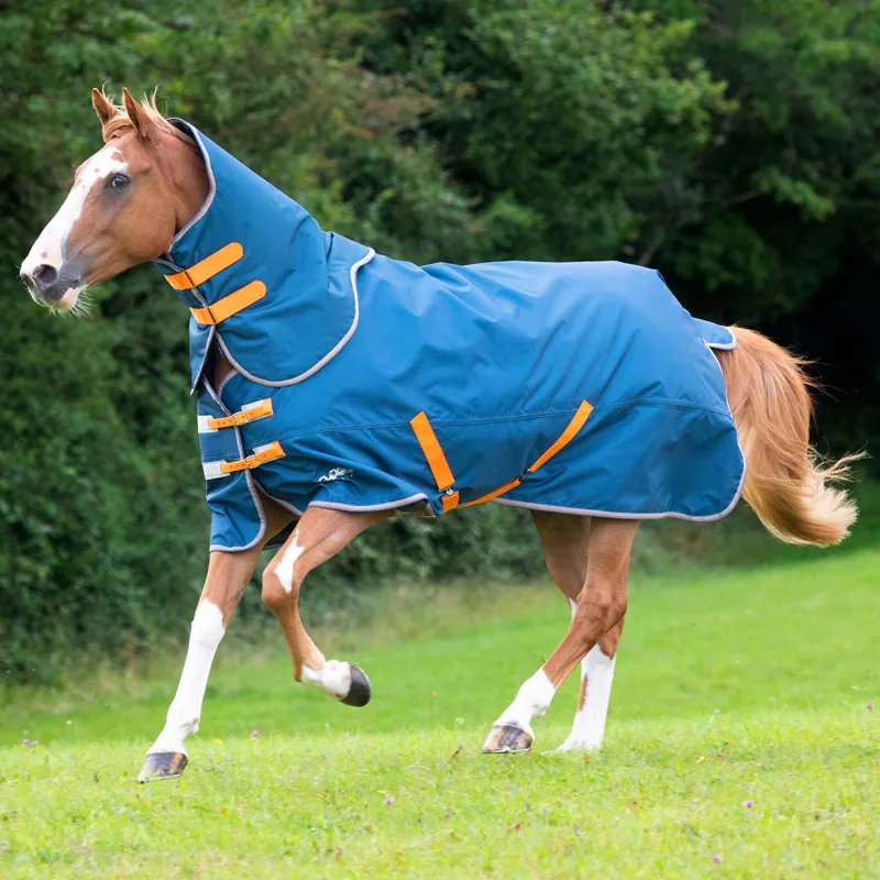 Shires Tempest Original Lite Turnout Rug and Neck Set - Teal