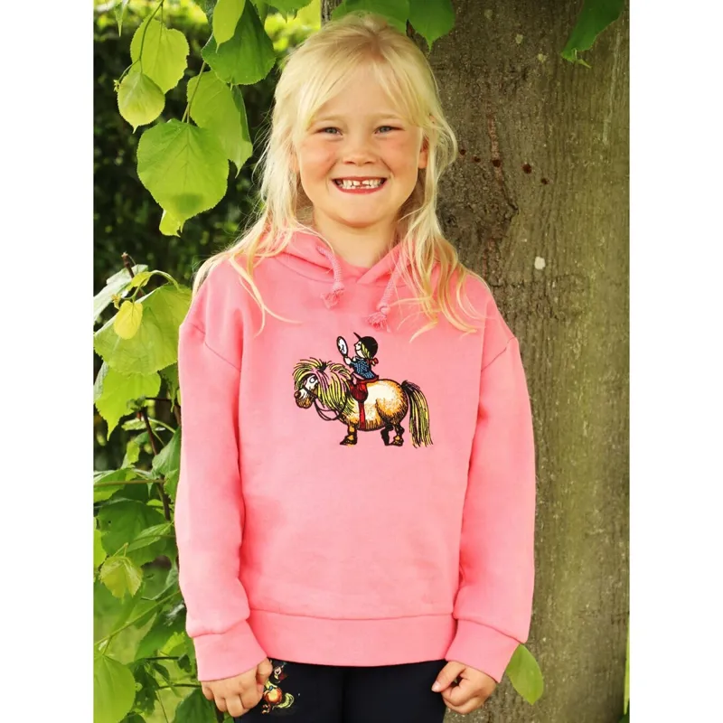 Hy Equestrian Thelwell Children's Badge Hoodie - Pink
