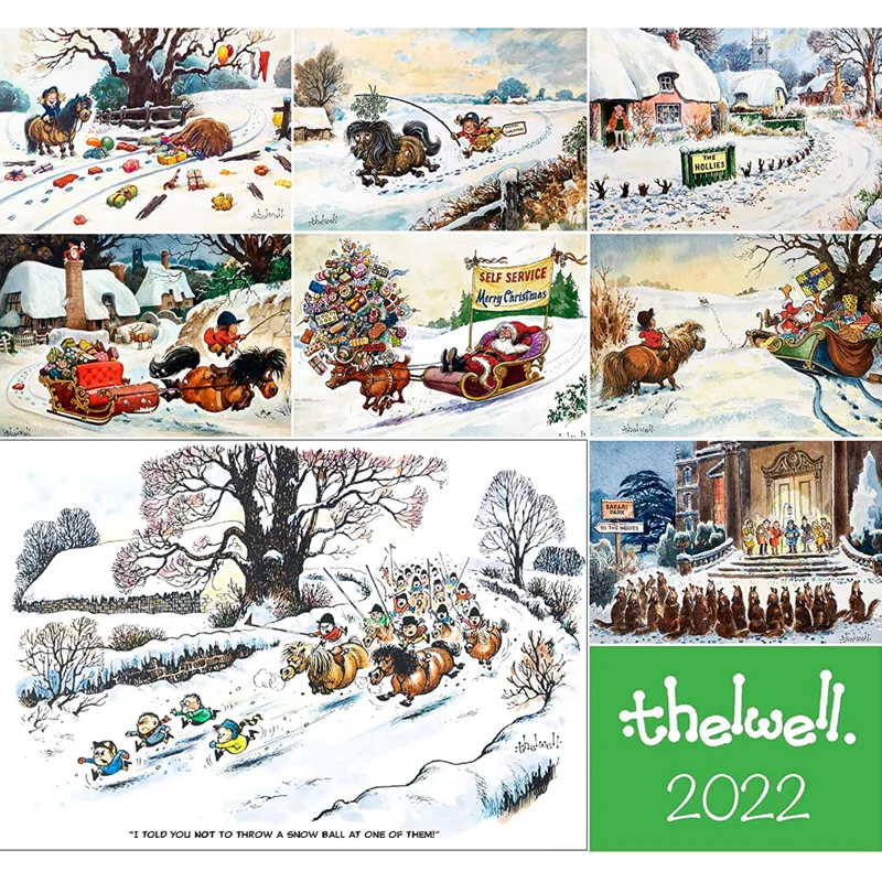 Hy Equestrian Thelwell Xmas Cards - 8 Pack