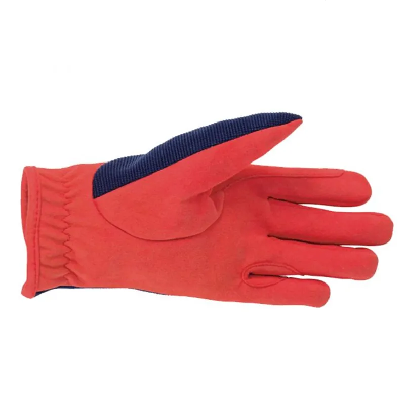 Hy Equestrian Children's Thelwell Collection Gloves - Navy/Red-1