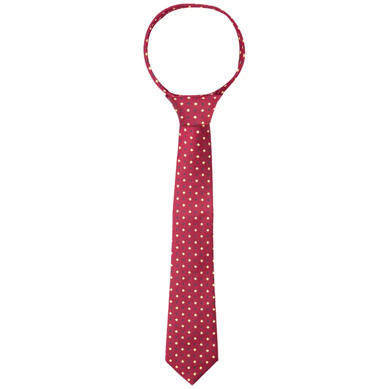 Supreme Products Show Tie - Burgundy/Gold Diamonds