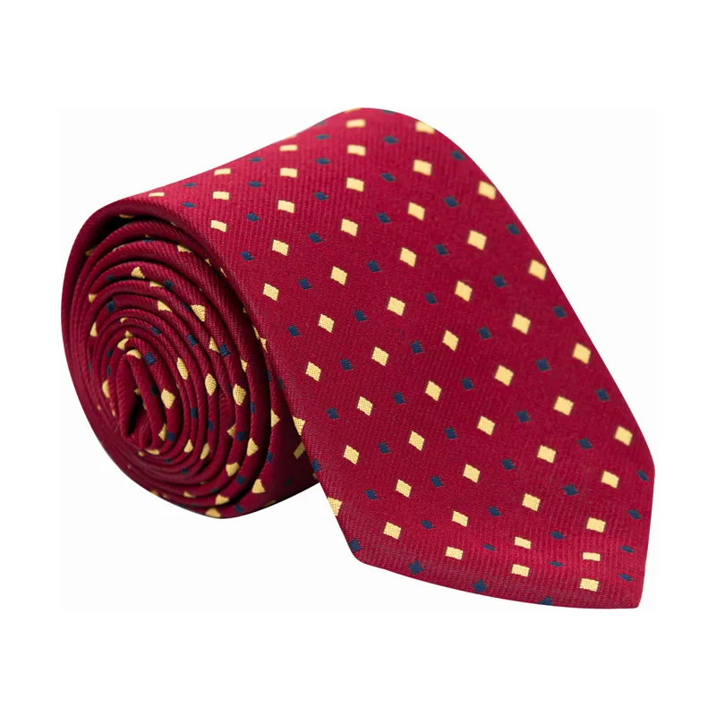 Supreme Products Show Tie - Burgundy/Gold Diamonds-1